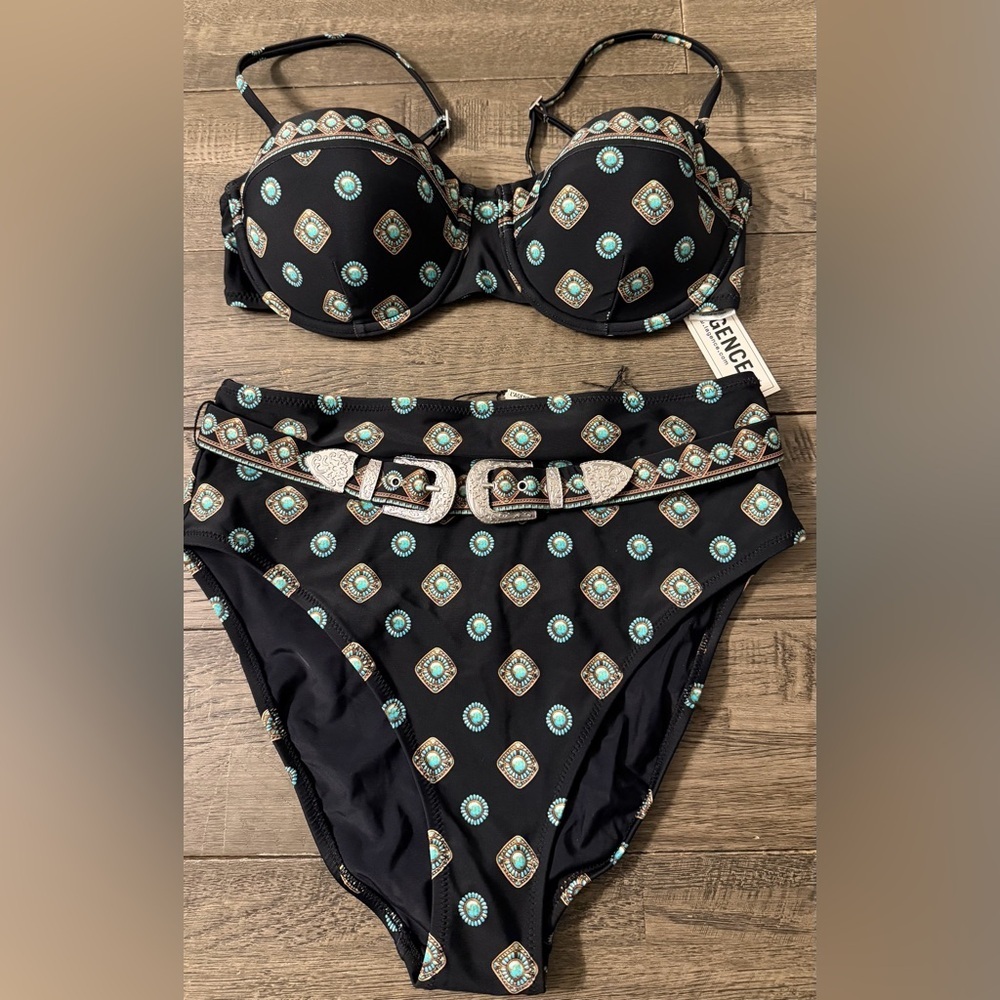 L'AGENCE Alexandra Bikini Top Vanessa High-Waisted Bikini Bottom Set sz M NWT - Picture 8 of 10